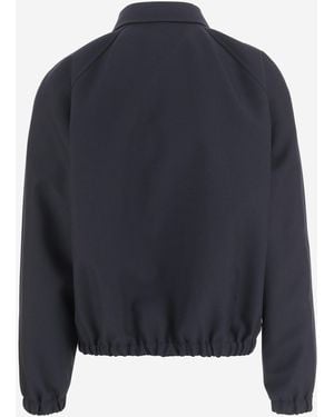 Valentino Wool Blend Jacket Polyester - Blue
