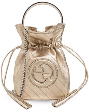 Gucci ‘Blondie Mini’ Bucket Shoulder Bag - Natural