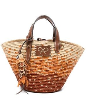 Anya Hindmarch Tote Bag Raffia-Calf Leather - Brown
