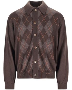 Our Legacy Evvening Polo Cardigan - Brown