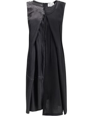 Maison Margiela Virgin Wool Midi Dress - Black