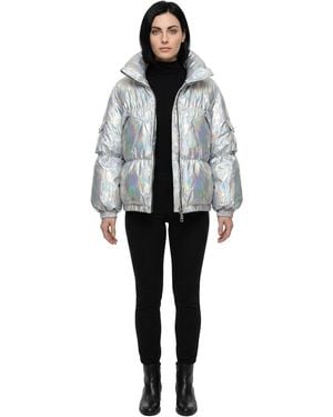 Dolce & Gabbana Dolce & Gabbana Iridescent Polyamide Shell Down Jacket - Gray