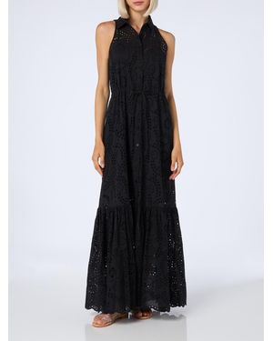 Mc2 Saint Barth Sangallo Lace Halterneck Dress - Black