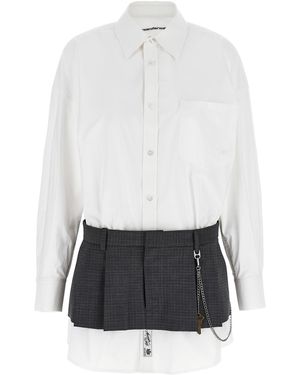 Alexander Wang 'Pre-Styled Shirt Dress W Chain' Dress - White