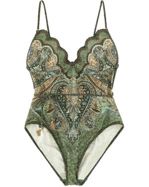 Zimmermann Wanderlust One-Piece Swimsuit - Green