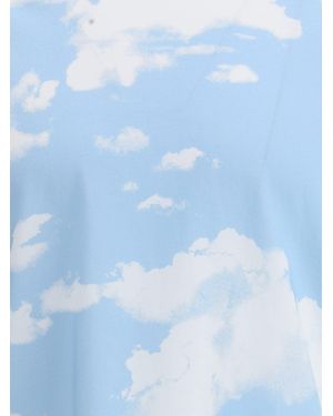 Moschino T-Shirt With Cloud Print - Blue