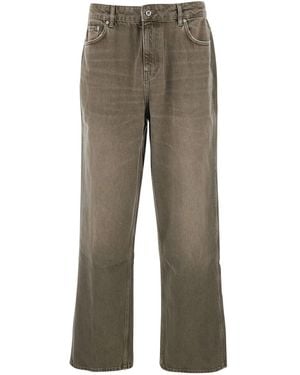 Represent R3 Jeans With Belt Loops And Logo Embroidery On The Rear - Gray