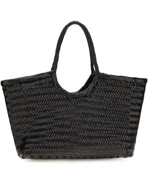 Dragon Diffusion Large Nantucket Tote Bag Calf Leather Bos Taurus Handbags - Black
