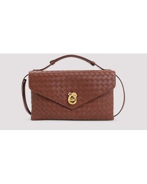 Bottega Veneta Knot Lock Shoulder Bag - Brown