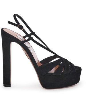 Aquazzura Aimée Platform Sandal - Black