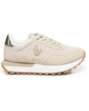 スニーカー LIU JO Woman Sneakers Sand BF4061PX230 01127 Platform sneakers with monogram print