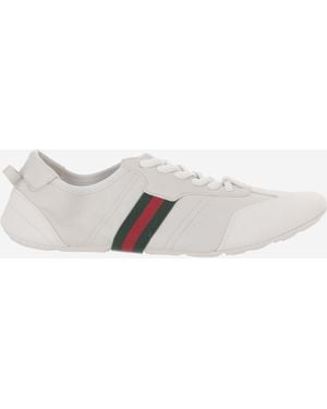 Gucci Sneakers Flex Suede And Leather Sneakers - White