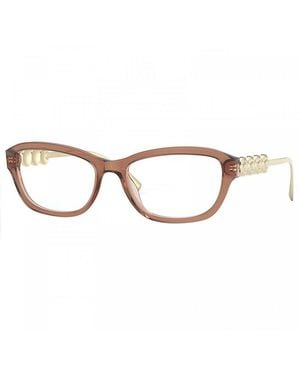 Versace Eyeglasses Rectangle Full Rim, Frame And Clear Demo Lenses Lens Ve32795325 Sunglasses - Brown