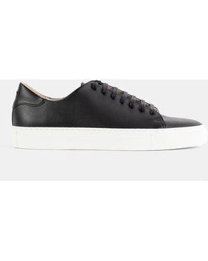 Brightway Smooth Leather Trainers With Sole - Black