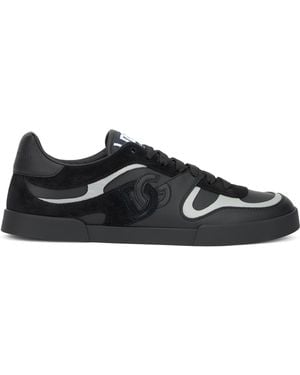 Dolce & Gabbana Trainers With Logo Calfskin - Black