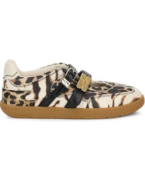 Ganni Ballet Flats Leather Ballerina Shoes - Multicolour