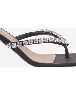 AMINA MUADDI Satin Sandals Gigi - Metallic