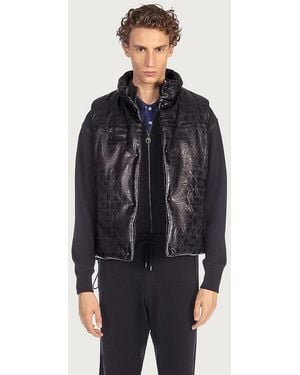 Ferragamo Leather-Vest Clothing - Blue