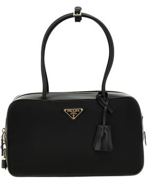 Prada Padlock Handbag - Black