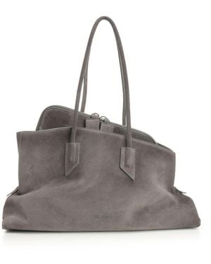 The Attico La Passeggiata Medium Top Handle Bag - Grey