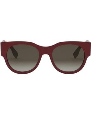 Fendi Sunglasses Square Full Rim, Frame And Gradient Lens Fe40147I66F - Brown