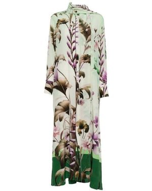 F.R.S For Restless Sleepers Printed Silk Dress - White