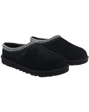 UGG Sandals Suede Leather/Rubber Sole - Black