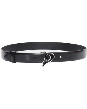 Dondup Leather Belt Calf - Black