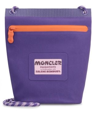 Moncler X Salehe Bembury Amoeba Clutch Nylon Messenger Bags - Purple