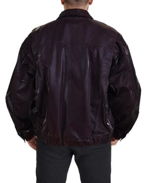 Dolce & Gabbana Nylon Collared Coat Jacket Clothing - Blue