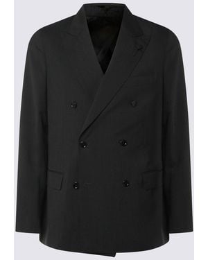 Lardini Dark Wool Suits - Black