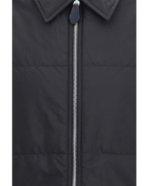 Prada Knit Jacket With Padded Front Fleece Wool Knitwear - Blue