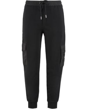 Moncler Sporty Cotton Blend Pants Polyamide Track - Black
