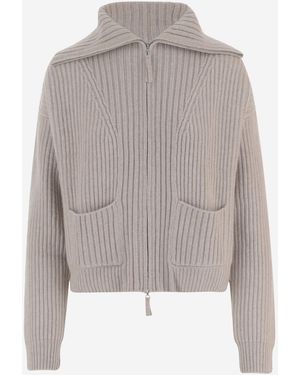 arch4 Full-Zip Cashmere Jumper - Grey