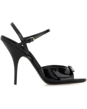 Miu Miu Leather Sandals - Black