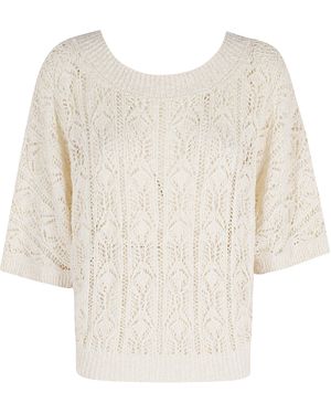 Semicouture Maglia Alejandra Cotton Polyamide - White