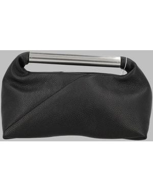 MM6 by Maison Margiela Clutch Japanese With Jewelled Handle Leather Bags - Grey