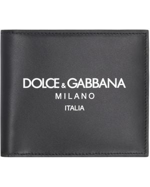Dolce & Gabbana Wallet Calf Leather Flap-Over- & Cardholders - Black