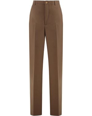Gucci Pants Panama Polyester Straight - Brown