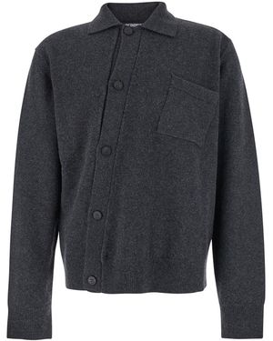 Jacquemus Cardigan With Asymmetrical Design - Grey
