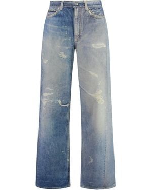 Our Legacy Wide-Leg Jeans Full Cut Denim Cotton - Blue