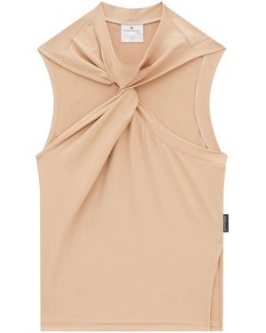 Courreges One-Shoulder Cut-Out Top - Natural