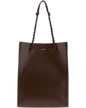 Jil Sander Jil Sander Leather Tote Bag - Brown