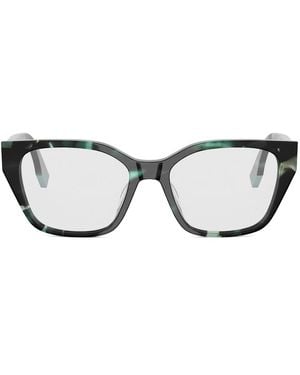 Fendi Fendi Fe50001I Fendi Way 098 Havana Verde Glasses - Brown