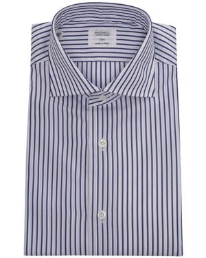 MAZZARELLI CAMICIE Striped Shirt Cotton - Blue