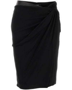 Versace Stretch Viscose Skirt - Black