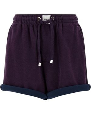 The Attico American Fleece Shorts Cotton Bermuda - Blue