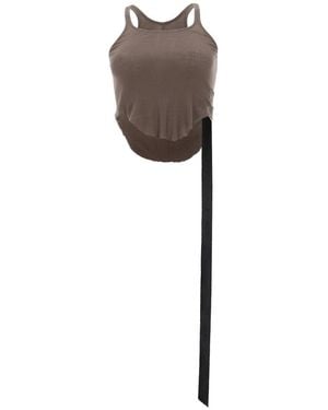 Rick Owens Cotton Top Tops - Brown
