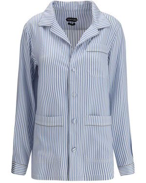 Tom Ford Multicolour Silk Polo Shirt - Blue