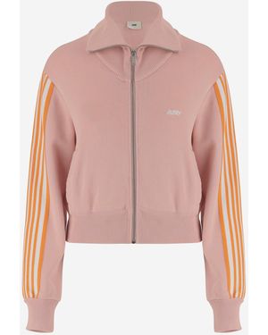 Autry Viscose Blend Jacket With Logo - Pink